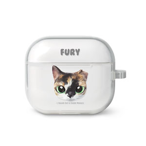 Fury the Stray cat Face AirPods 3 TPU Case