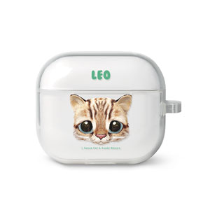 Leo the Leopard cat Face AirPods 3 TPU Case