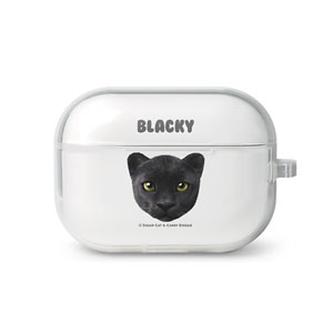 Blacky the Black Panther Face AirPod Pro TPU Case