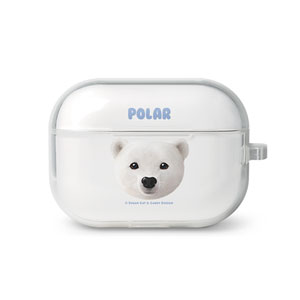 Polar the Polar Bear Face AirPod Pro TPU Case