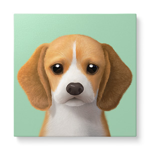 Bagel the Beagle Art Canvas