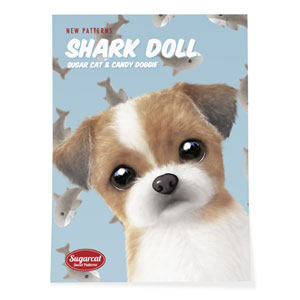 Peace the Shih Tzu’s Shark Doll New Patterns Art Poster