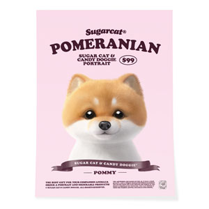 Pommy the Pomeranian New Retro Art Poster