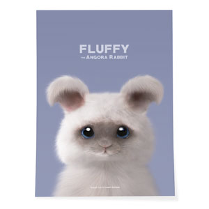 Fluffy the Angora Rabbit Art Poster