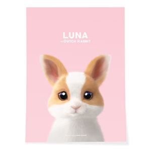 Luna the Dutch Rabbit Art Poster