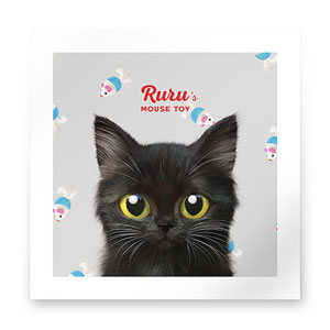 Ruru the Kitten’s Mouse Toy Art Print