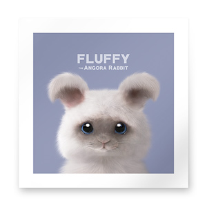 Fluffy the Angora Rabbit Art Print