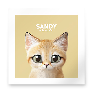 Sandy the Sand cat Art Print