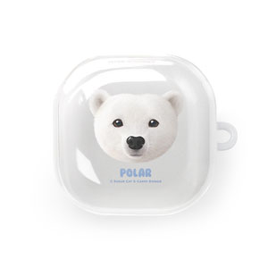 Polar the Polar Bear Face Buds Pro/Live TPU Case