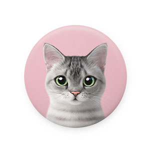 Cookie the American Shorthair Mirror Button