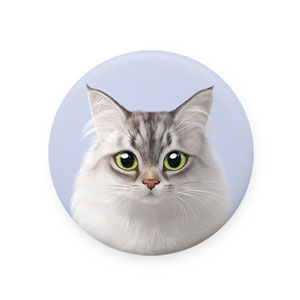 Miho the Norwegian Forest Mirror Button
