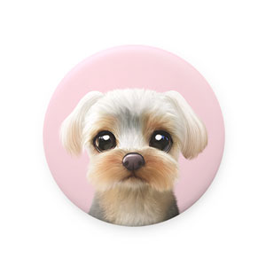 Sarang the Yorkshire Terrier Mirror Button 75mm