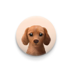 Baguette the Dachshund Pin/Magnet Button