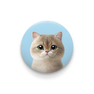 Christmas the British Shorthair Pin/Magnet Button