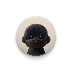 Cola the Medium Poodle Pin/Magnet Button