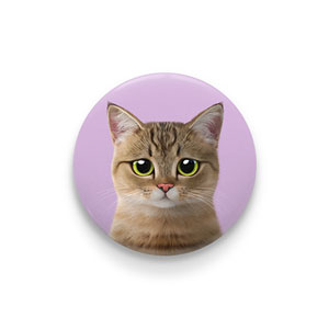 Lulu the Tabby cat Pin/Magnet Button