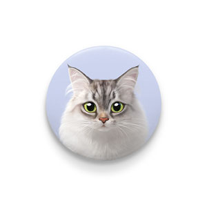 Miho the Norwegian Forest Pin/Magnet Button