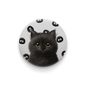 Reo the Kitten&#039;s Dust Monster Pin/Magnet Button