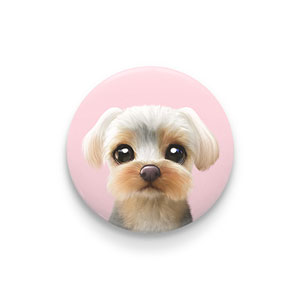 Sarang the Yorkshire Terrier Pin Button 44mm