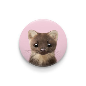 Minky the American Mink Pin/Magnet Button