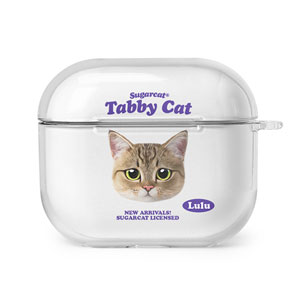 Lulu the Tabby cat TypeFace AirPods 3 Clear Hard Case