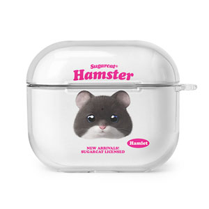 Hamlet the Hamster TypeFace AirPods 3 Clear Hard Case