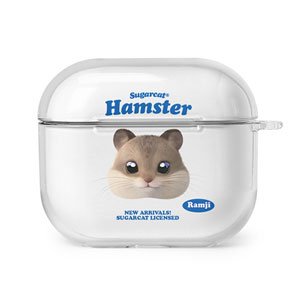 Ramji the Hamster TypeFace AirPods 3 Clear Hard Case