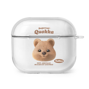 Toffee the Quokka TypeFace AirPods 3 Clear Hard Case