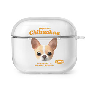Yebin the Chihuahua TypeFace AirPods 3 Clear Hard Case
