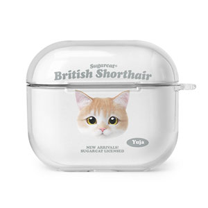 Yuja the British Shorthair TypeFace AirPods 3 Clear Hard Case