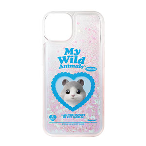 Malang the Hamster MyHeart Aqua Glitter Case