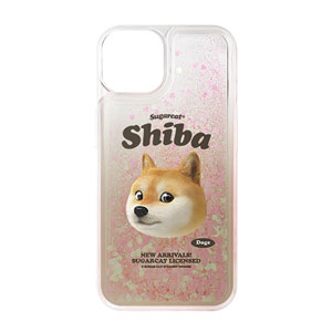 Doge the Shiba Inu (GOLD ver.) TypeFace Aqua Glitter Case