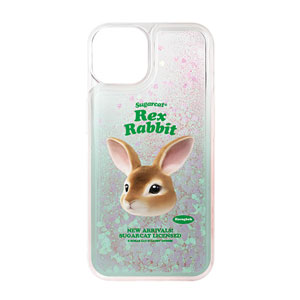 Haengbok the Rex Rabbit TypeFace Aqua Glitter Case