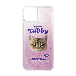 Lulu the Tabby cat TypeFace Aqua Glitter Case