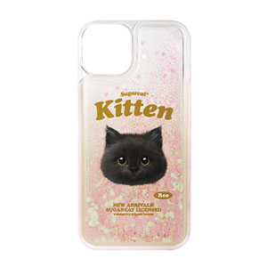 Reo the Kitten TypeFace Aqua Glitter Case