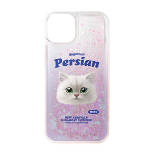 Ruby the Persian TypeFace Aqua Glitter Case