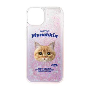Star the Munchkin TypeFace Aqua Glitter Case