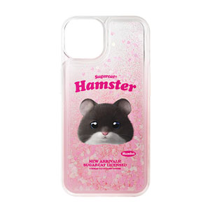 Hamlet the Hamster TypeFace Aqua Glitter Case