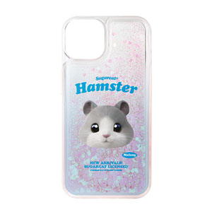 Malang the Hamster TypeFace Aqua Glitter Case