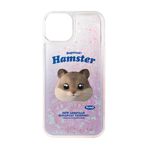 Ramji the Hamster TypeFace Aqua Glitter Case
