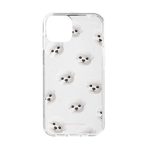 Louis the Bichon Frise Face Patterns Clear Jelly Case