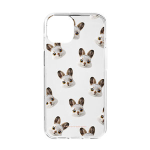 Bunny the Mountain Hare Face Patterns Clear Jelly Case