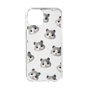 Malang the Hamster Face Patterns Clear Jelly/Gelhard Case
