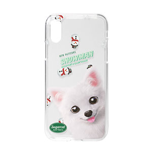 Dubu the Spitz’s Snowman New Patterns Clear Jelly Case