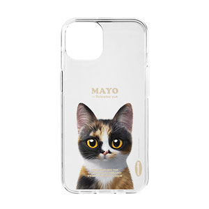 Mayo the Tricolor cat Retro Clear Jelly/Gelhard Case