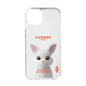 Carrot the Rabbit Retro Clear Jelly/Gelhard Case