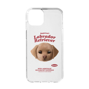Cocoa the Labrador Retriever TypeFace Clear Jelly/Gelhard Case