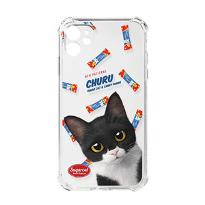 Byeol the Tuxedo Cat&#039;s Churu New Patterns Shockproof Jelly Case