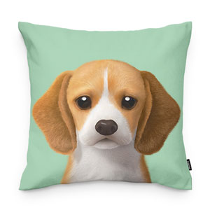 Bagel the Beagle Throw Pillow