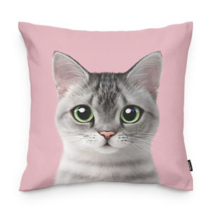 Cookie the American Shorthair Throw Pillow